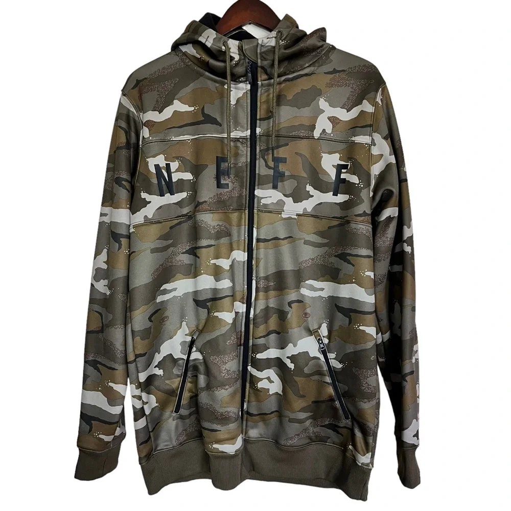 NEFF Flint Shredder Ski Camo Hoodie Size Large